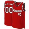 Custom Red White-Black Classic Tops Basketball Jersey