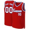 Custom Red White-Royal Classic Tops Basketball Jersey