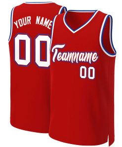 Custom Red White-Red Classic Tops Basketball Jersey