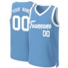 Custom Light Blue White Classic Tops Basketball Jersey