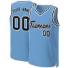 Custom Light Blue Black-White Classic Tops Basketball Jersey