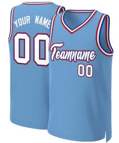 Custom Light Blue White-Royal Classic Tops Basketball Jersey