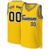 Custom Yellow Navy-White Classic Tops Basketball Jersey