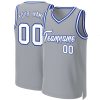 Custom Gray White-Royal Classic Tops Basketball Jersey
