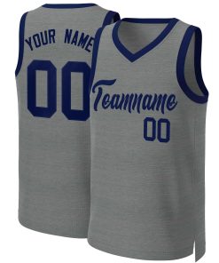 Custom Dark Gray Navy Classic Tops Basketball Jersey