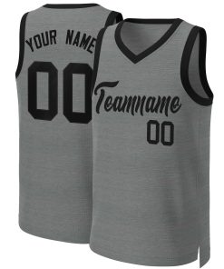 Custom Dark Gray Black Classic Tops Basketball Jersey