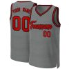 Custom Dark Gray Red-Black Classic Tops Basketball Jersey