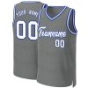 Custom Dark Gray White-Royal Classic Tops Basketball Jersey
