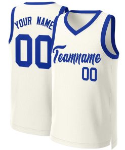 Custom Khaki Royal Classic Tops Basketball Jersey