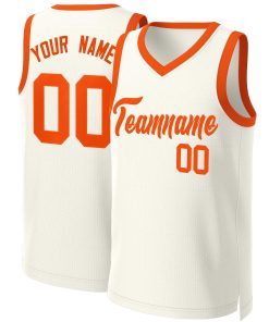 Custom Khaki Orange Classic Tops Basketball Jersey