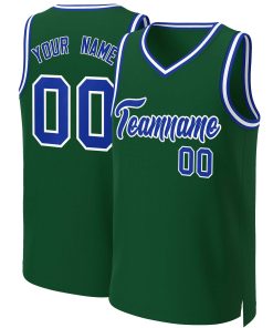 Custom Green Royal-White Classic Tops Basketball Jersey
