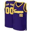 Custom Purple Gold-White Classic Tops Basketball Jersey