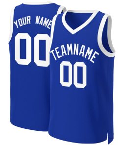 Custom Royal White Classic Tops Basketball Jersey