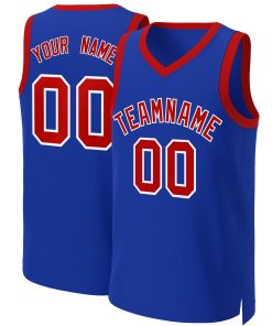 Custom Royal Red-White Classic Tops Basketball Jersey