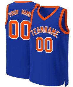 Custom Royal Orange-White Classic Tops Basketball Jersey