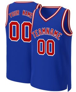 Custom Royal Red-White Classic Tops Basketball Jersey