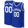 Custom Royal White Classic Tops Basketball Jersey