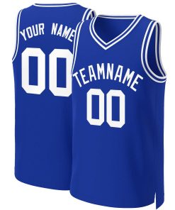 Custom Royal White Classic Tops Basketball Jersey