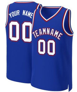 Custom Royal White-Royal Classic Tops Basketball Jersey