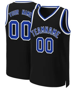 Custom Black Royal-White Classic Tops Basketball Jersey