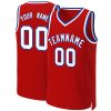 Custom Red White-Royal Classic Tops Basketball Jersey