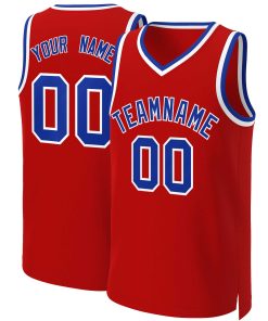 Custom Red Royal-White Classic Tops Basketball Jersey