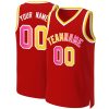 Custom Red Yellow-White Classic Gradient Fashion Tops Basketball Jersey