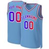 Custom Light Blue Blue-White Classic Gradient Fashion Tops Basketball Jersey