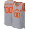 Custom Gray Orange Classic Tops Basketball Jersey