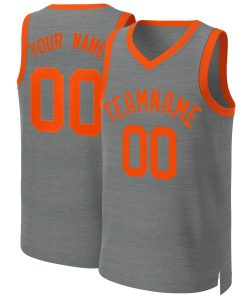 Custom Dark Gray Orange Classic Tops Basketball Jersey