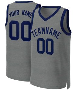 Custom Dark Gray Navy Classic Tops Basketball Jersey