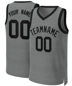 Custom Dark Gray Black Classic Tops Basketball Jersey