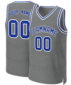 Custom Dark Gray Royal-White Classic Tops Basketball Jersey