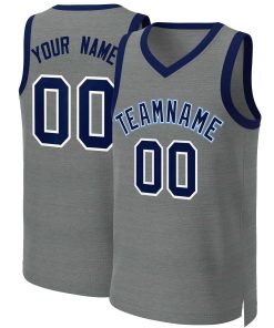 Custom Dark Gray Navy-White Classic Tops Basketball Jersey