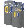 Custom Dark Gray Royal-White Classic Gradient Fashion Tops Basketball Jersey