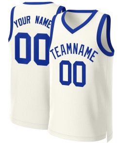 Custom Khaki Royal Classic Tops Basketball Jersey