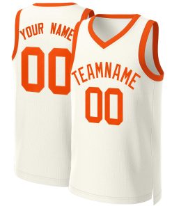 Custom Khaki Orange Classic Tops Basketball Jersey