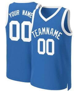 Custom Blue White Classic Tops Basketball Jersey