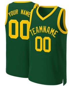 Custom Green Gold Classic Tops Basketball Jersey
