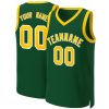 Custom Green Gold-White Classic Tops Basketball Jersey