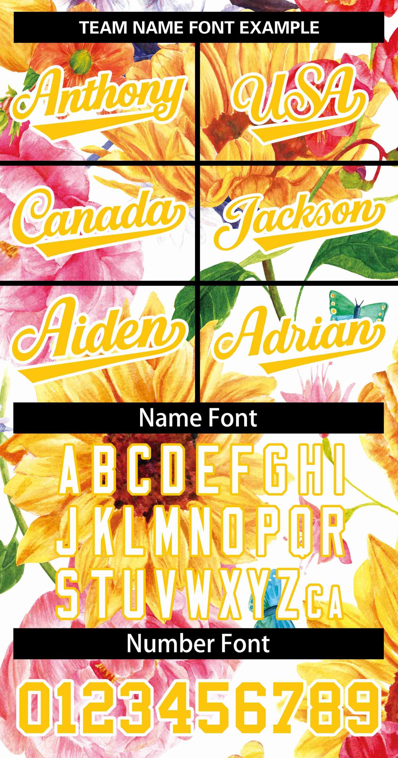 Custom Yellow Gold-White Graffiti Pattern Authentic Flower Baseball Jersey - Image 3