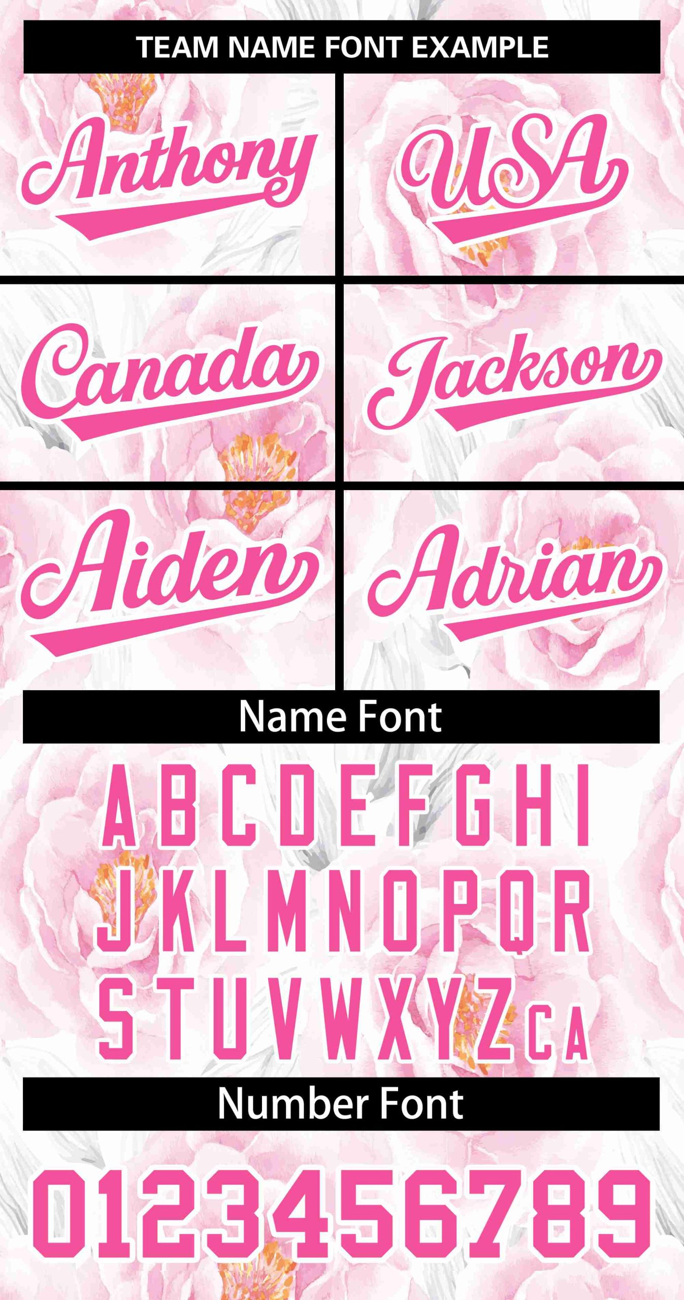 Custom Pink Pink-White Graffiti Pattern Authentic Flower Baseball Jersey - Image 3