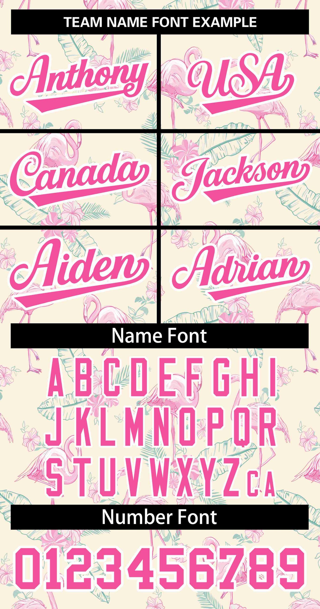Custom Pink Pink-White Graffiti Pattern Authentic Flamingo Baseball Jersey - Image 3