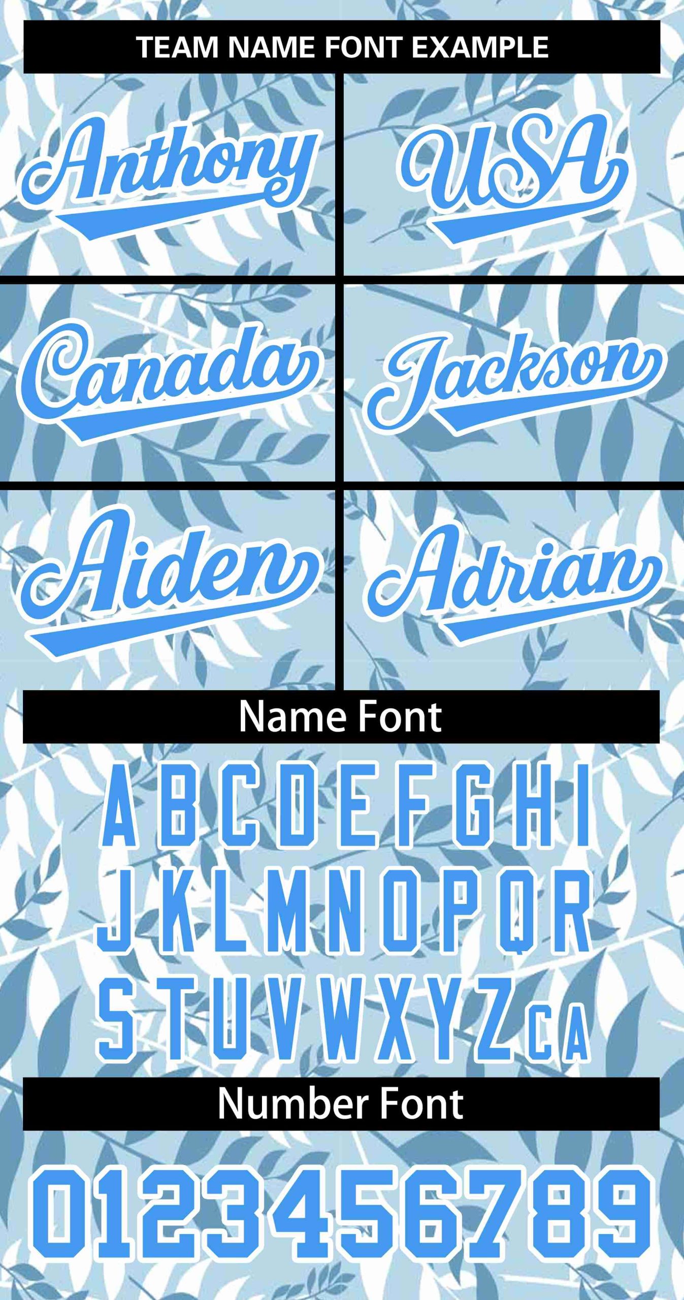 Custom Light Blue Powder Blue-White Graffiti Pattern Authentic Palm Leaf Baseball Jersey - Image 3