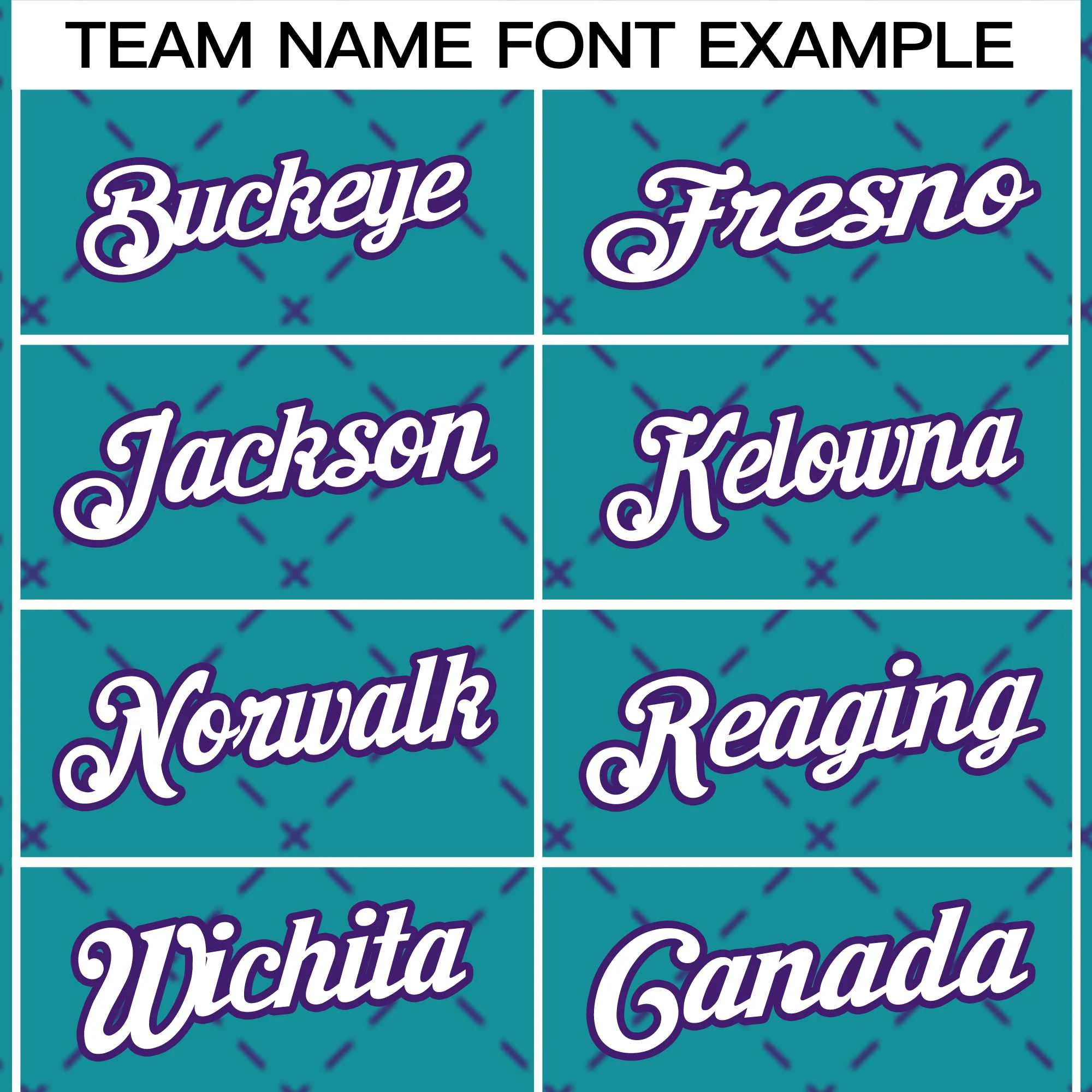 Custom Teal White-Purple Rhombus Authentic Baseball Jersey - Image 3