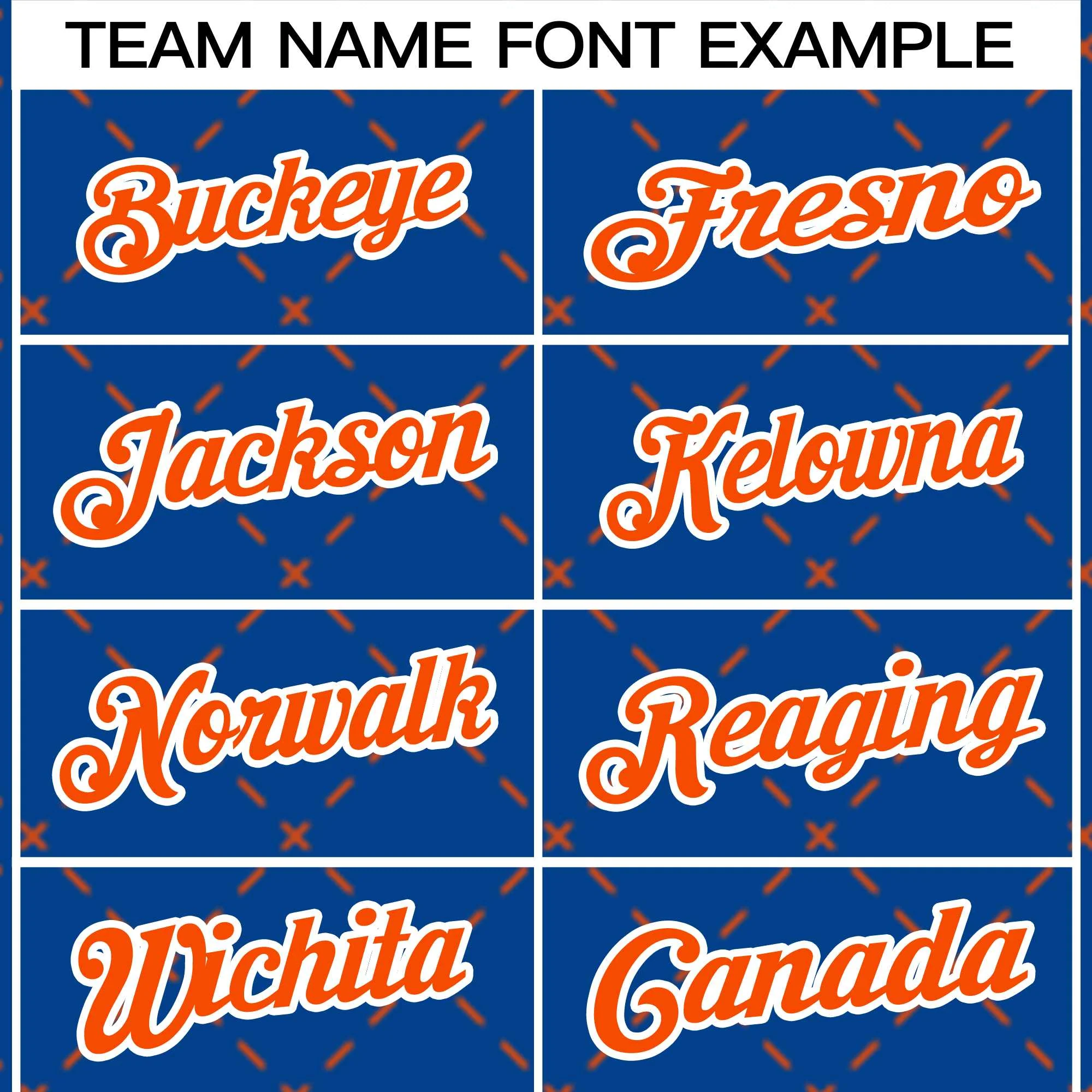 Custom Royal Orange-White Rhombus Authentic Baseball Jersey - Image 3