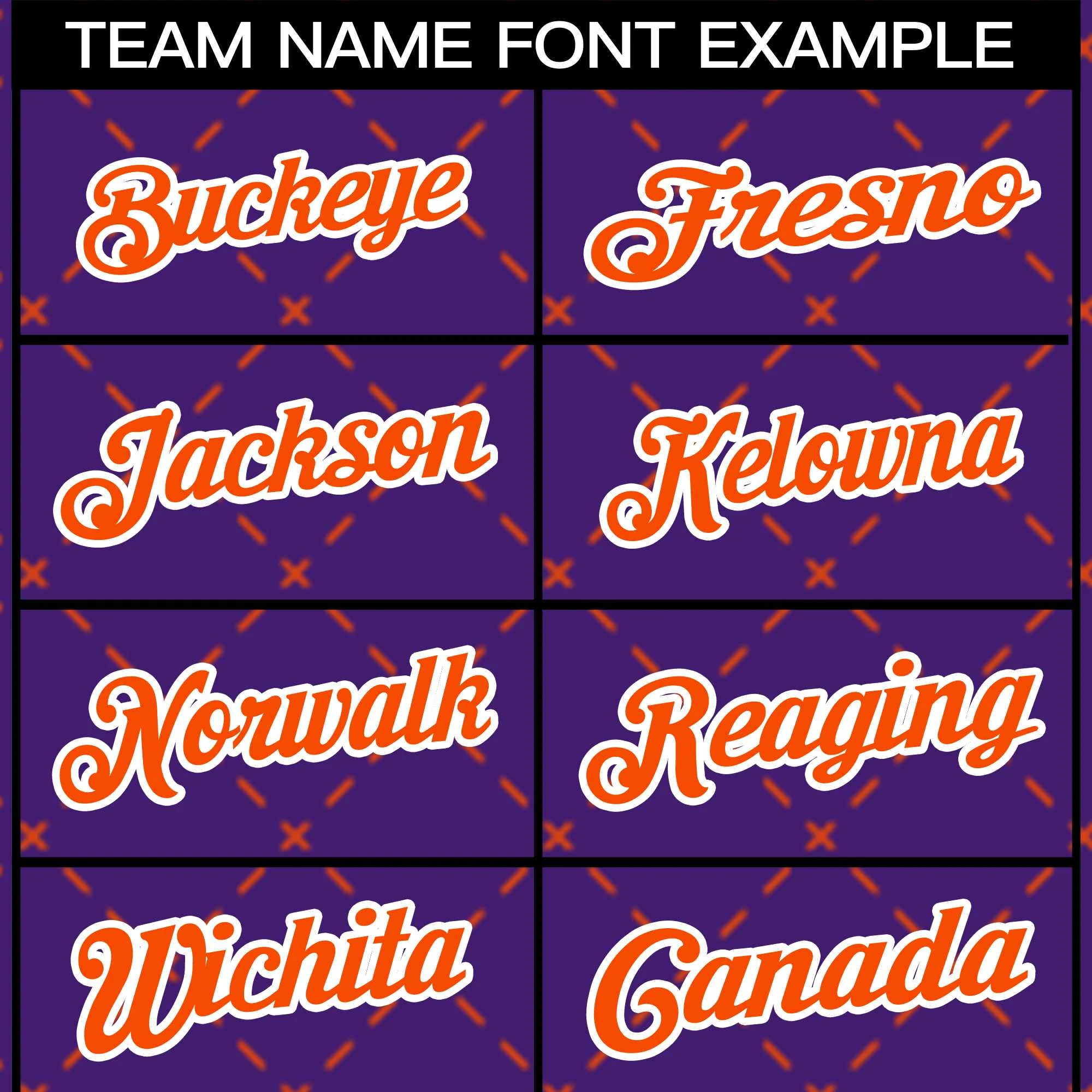 Custom Purple Orange-White Rhombus Authentic Baseball Jersey - Image 3