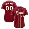 Custom Crimson White-Black Classic Style Authentic Baseball Jersey