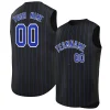 Custom Black Royal-White Sleeveless Stripe Fashion Baseball Jersey