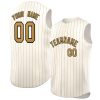 Custom Cream Old Gold-Black Sleeveless Stripe Fashion Baseball Jersey